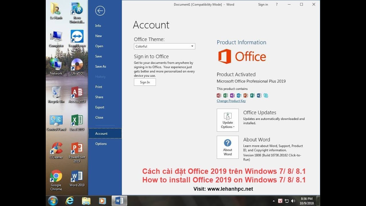 Ms office 2019 for windows 7